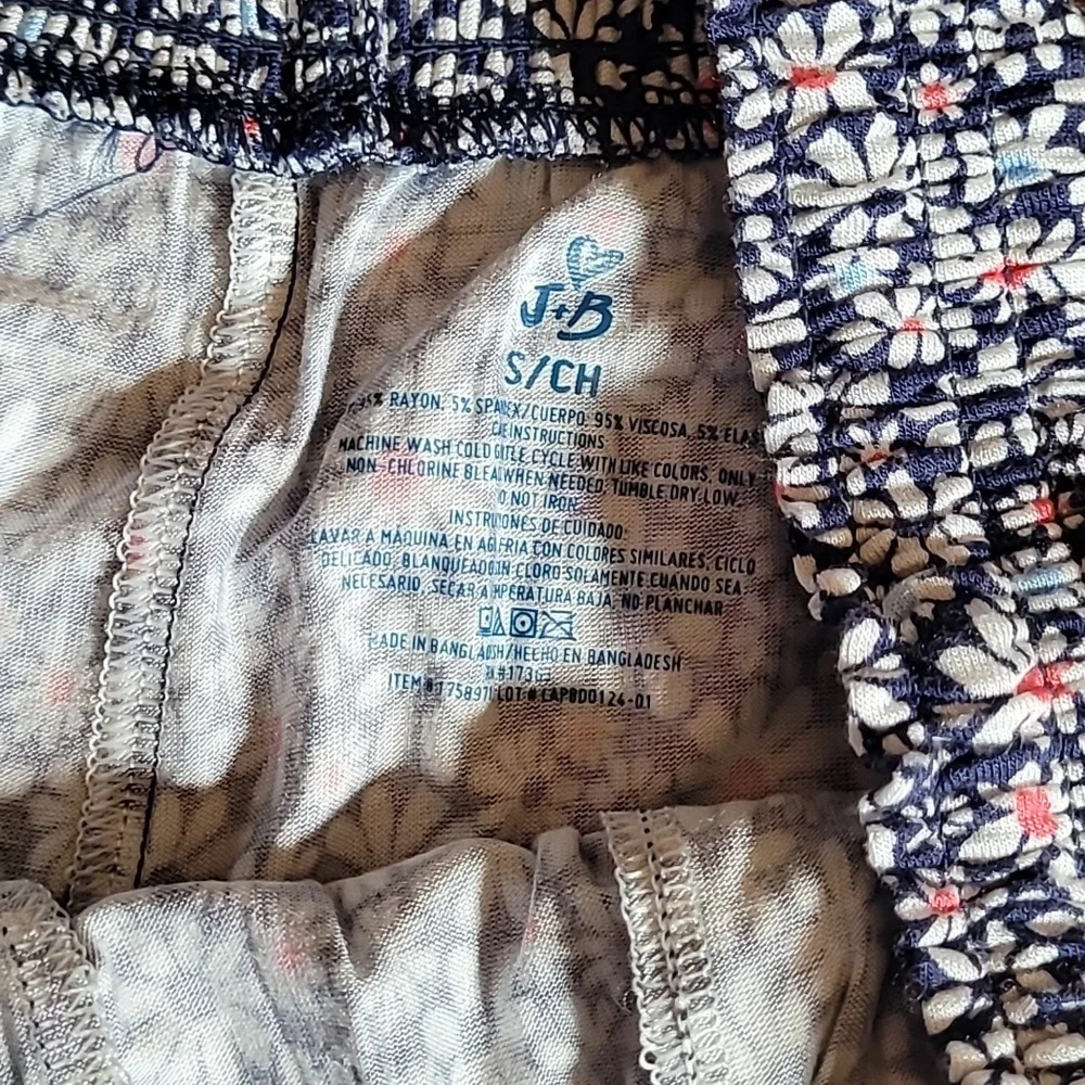 J+B Floral Lounge Shorts, Size S, Soft, Pockets